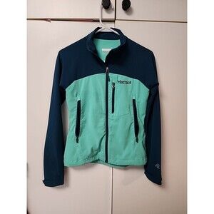 Marmot Women's Full Zip Jacket Green Size XS Gorpcore Hiking Windbreaker Pockets
